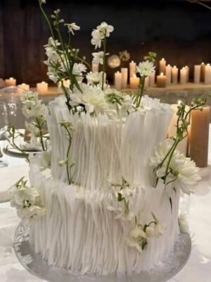 2 Tier Wafer Paper Cake