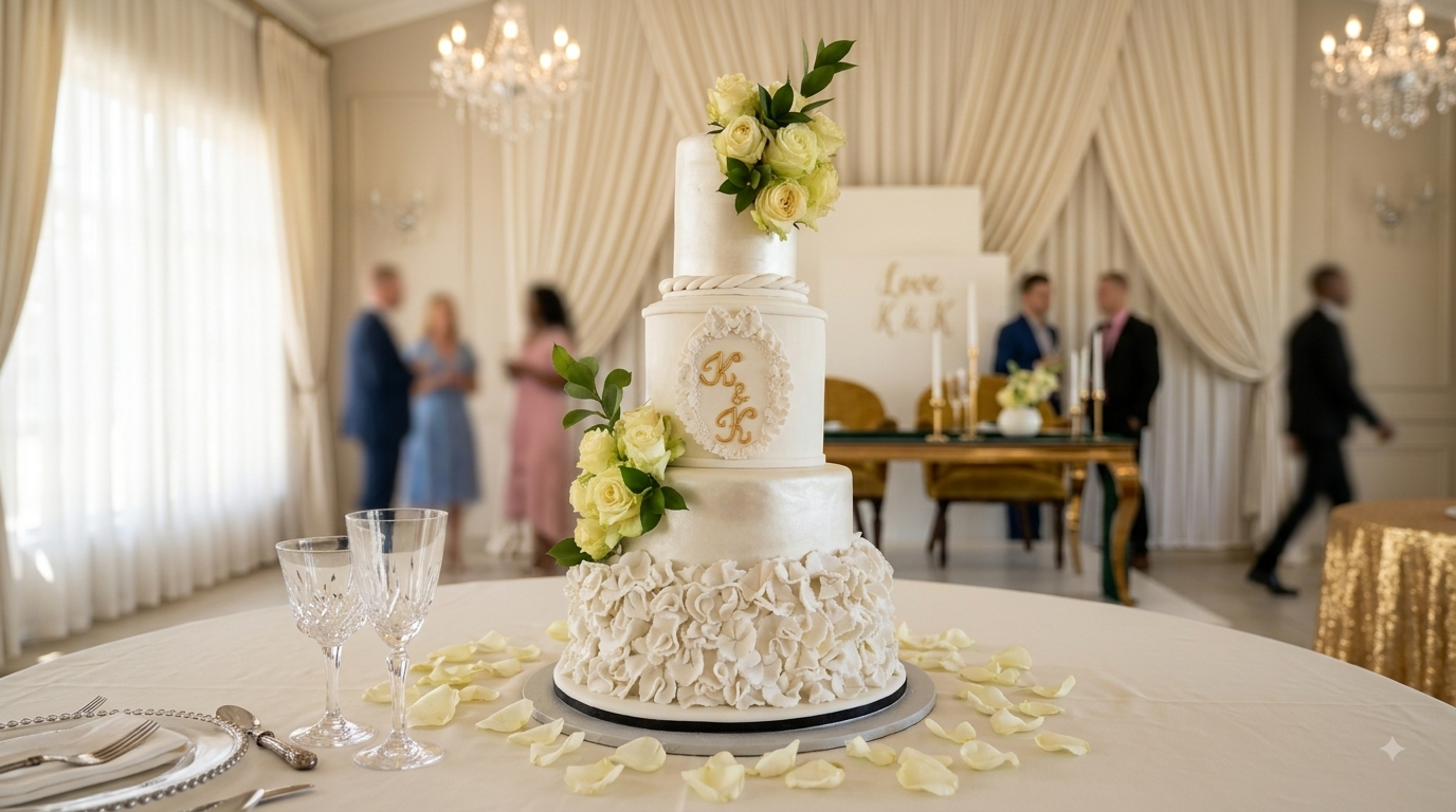 Hero 3: wedding cake on the table at a venue