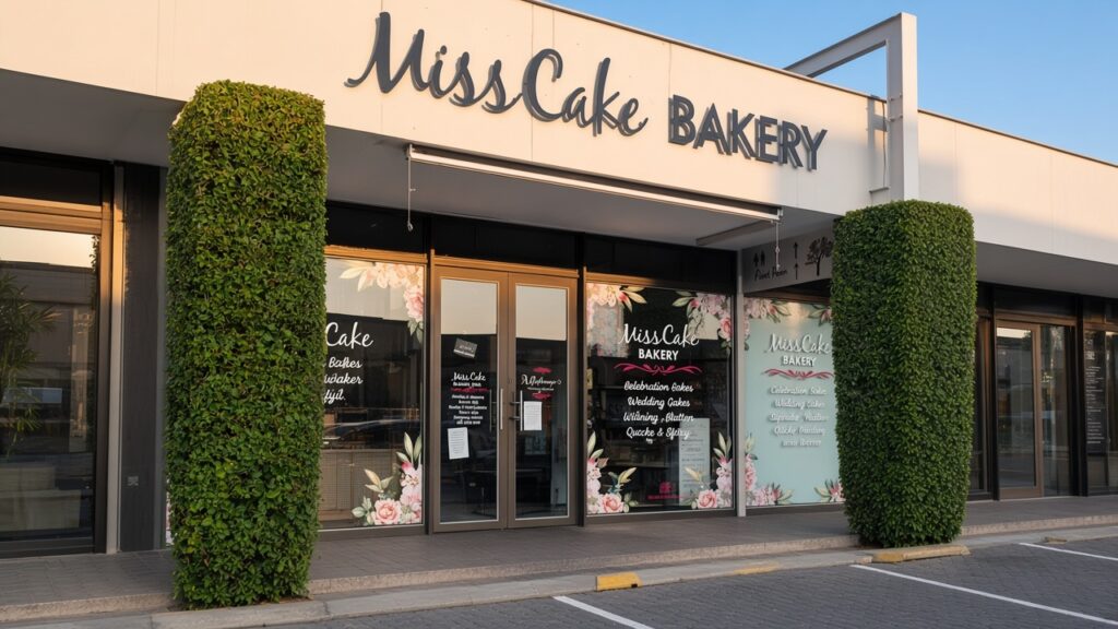 Miss Cake studio at Waterkloof Corner, shopfront