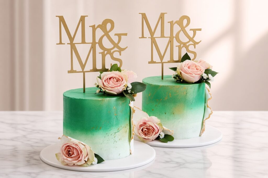 Wedding 3: cake table styled at venue