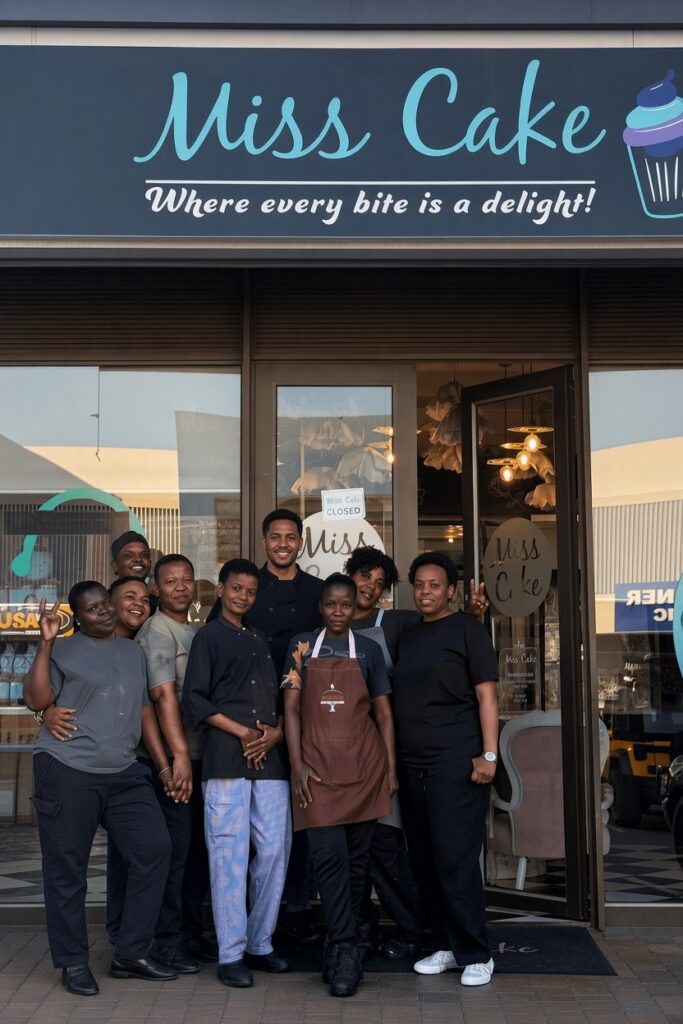 Story: the Miss Cake Bakery team, warm candid